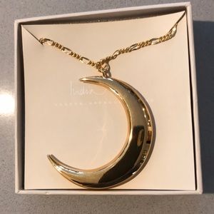 India Hicks Gold Crescent Moon Necklace